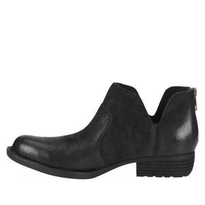 BORN kerri black distressed leather ankle boots size 7.5